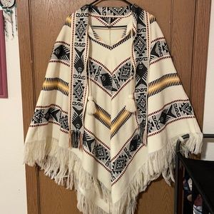 Peru style Poncho With Toddler Set.